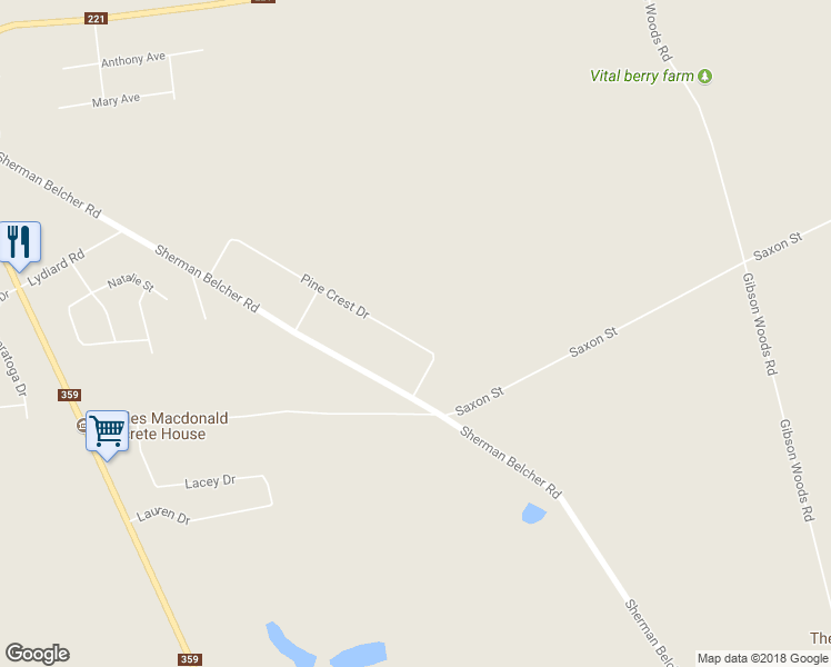 map of restaurants, bars, coffee shops, grocery stores, and more near 1175 Pine Crest Drive in Centreville