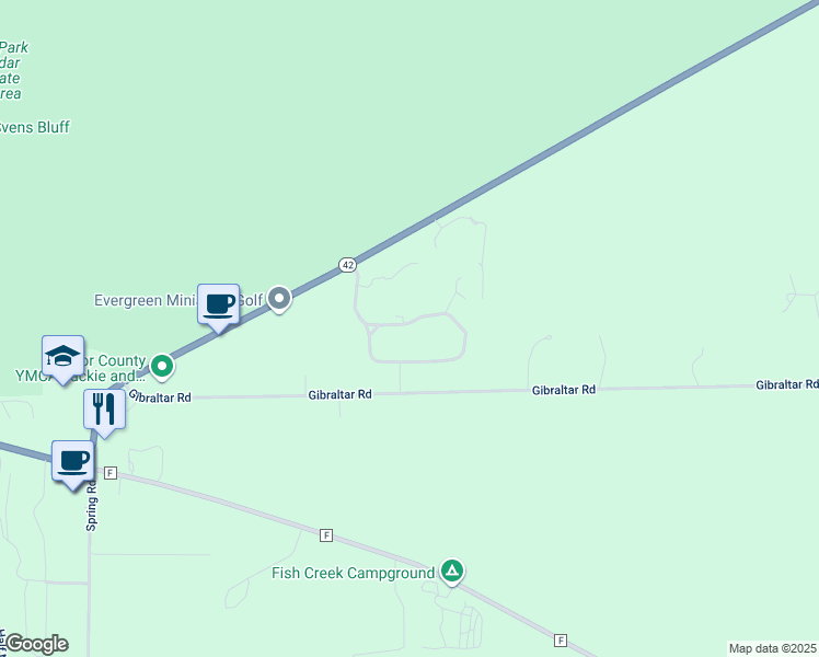 map of restaurants, bars, coffee shops, grocery stores, and more near 3734 North Northhaven Drive in Fish Creek