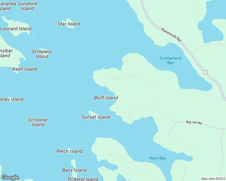 map of restaurants, bars, coffee shops, grocery stores, and more near 1092 Big Joe Road in Port Carling