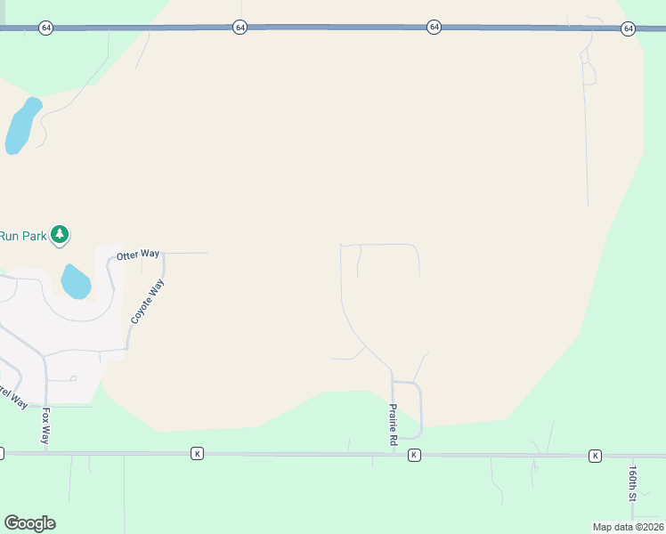 map of restaurants, bars, coffee shops, grocery stores, and more near 503 Prairie Road in New Richmond