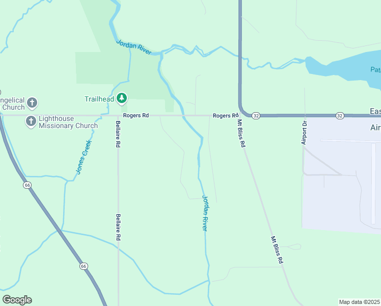 map of restaurants, bars, coffee shops, grocery stores, and more near 5100 Thorsen River Drive in East Jordan