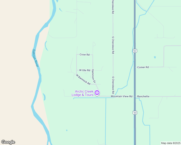 map of restaurants, bars, coffee shops, grocery stores, and more near 2 West Ute Road in Salmon