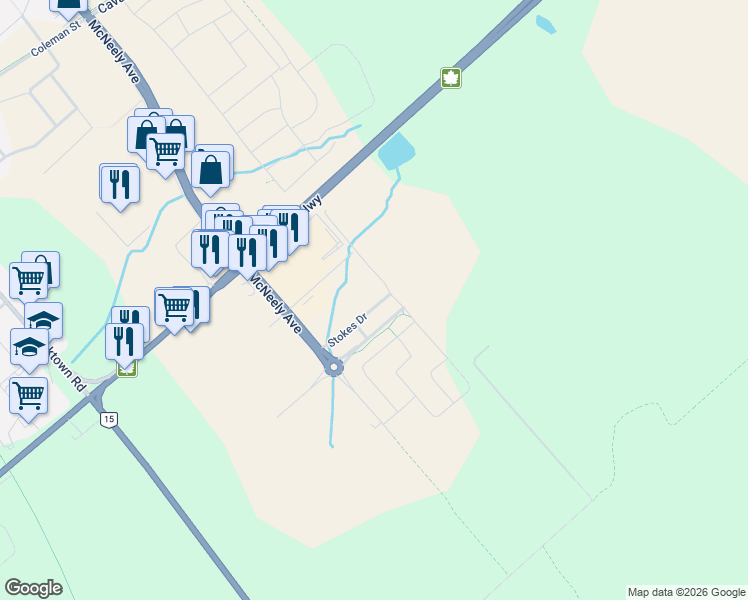 map of restaurants, bars, coffee shops, grocery stores, and more near 75 Stokes Drive in Carleton Place