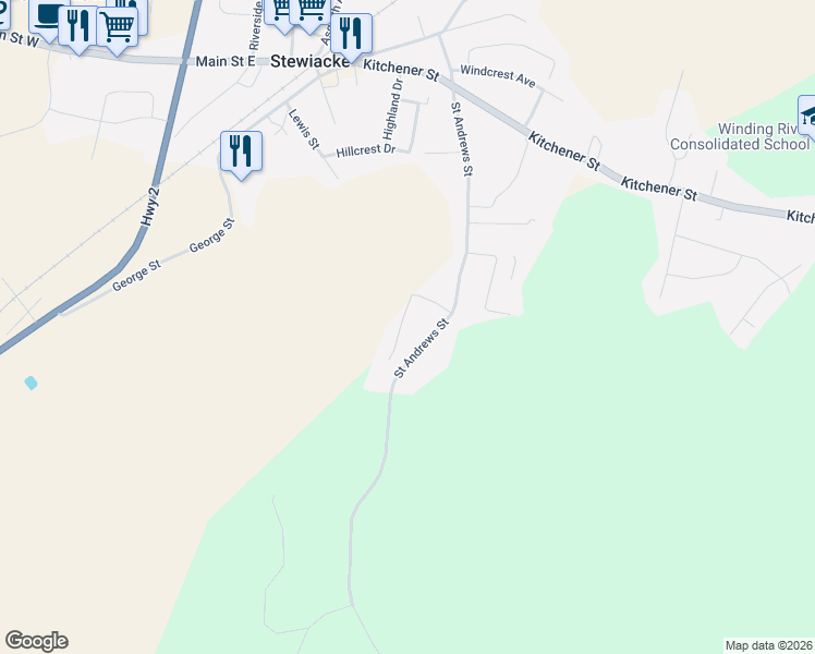 map of restaurants, bars, coffee shops, grocery stores, and more near 39 Amelia Avenue in Stewiacke