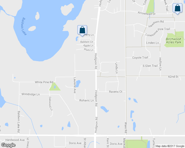 map of restaurants, bars, coffee shops, grocery stores, and more near 6217 Hodgson Road in Circle Pines