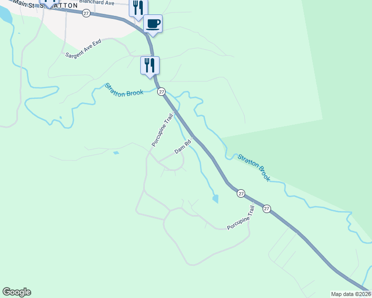map of restaurants, bars, coffee shops, grocery stores, and more near 8 Maze Road in Franklin County