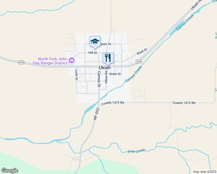map of restaurants, bars, coffee shops, grocery stores, and more near 306 South Alba Street in Ukiah