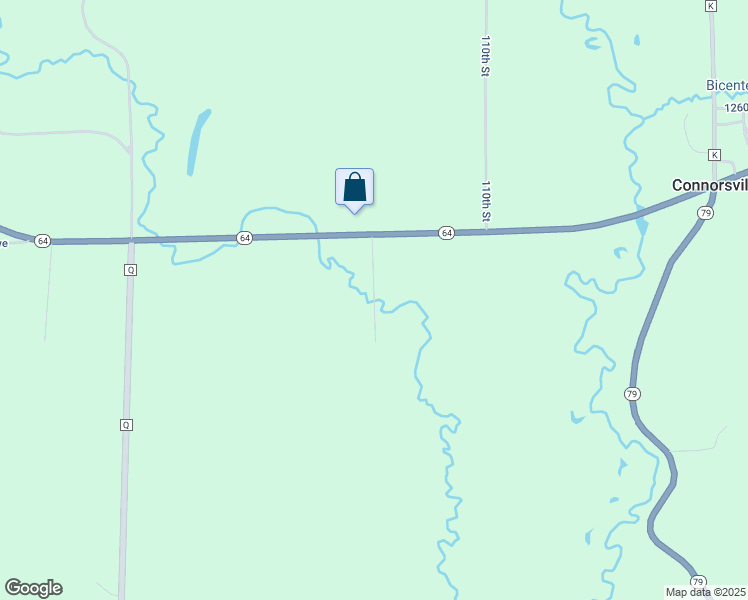 map of restaurants, bars, coffee shops, grocery stores, and more near 100th Street in Dunn County