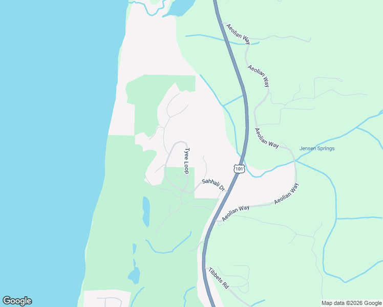 map of restaurants, bars, coffee shops, grocery stores, and more near 5500 Tyee Loop in Neskowin