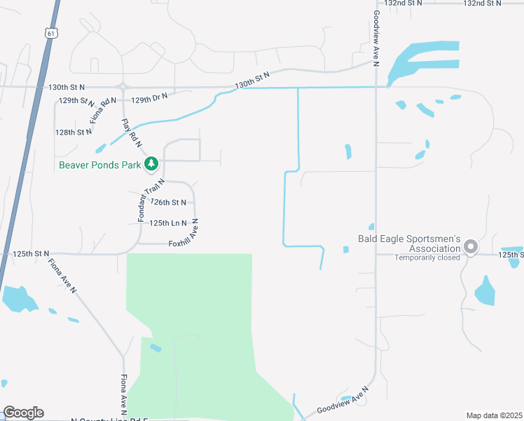 map of restaurants, bars, coffee shops, grocery stores, and more near 12730 Goodview Avenue North in Hugo