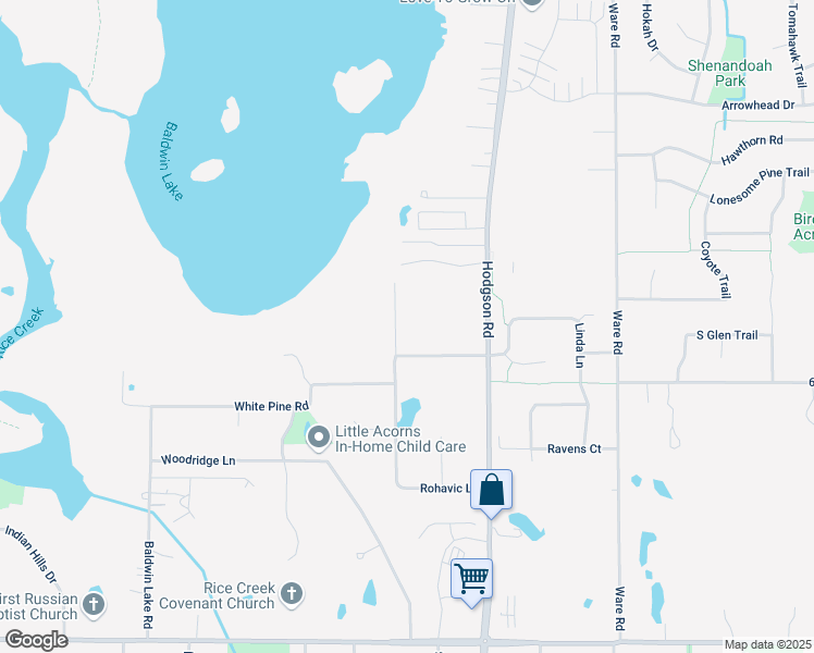 map of restaurants, bars, coffee shops, grocery stores, and more near 6230 Laurene Avenue in Circle Pines