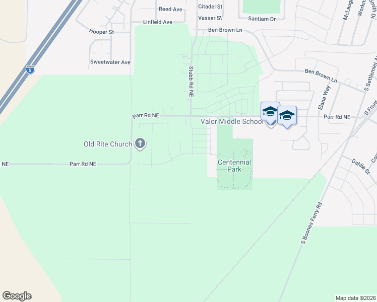 map of restaurants, bars, coffee shops, grocery stores, and more near 9008 Parr Road Northeast in Gervais