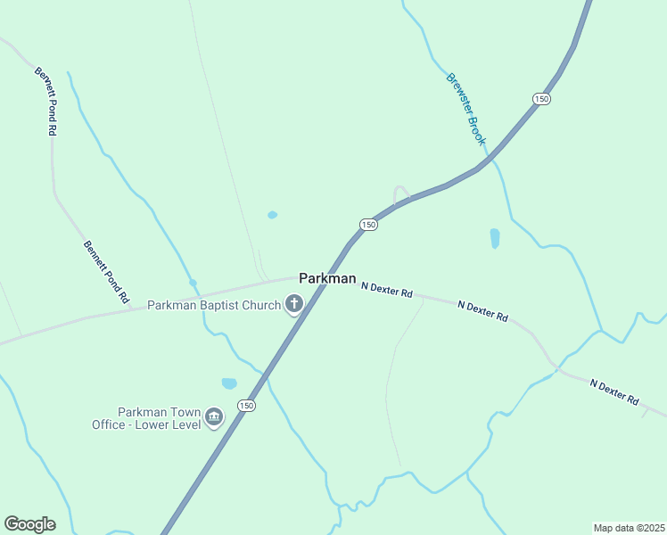 map of restaurants, bars, coffee shops, grocery stores, and more near 619 Maine 150 in Parkman