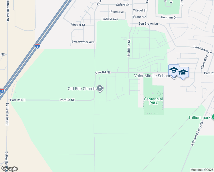 map of restaurants, bars, coffee shops, grocery stores, and more near 8701-8717 Parr Road Northeast in Gervais