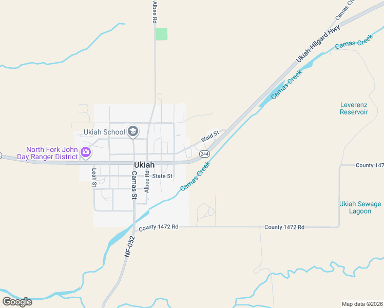 map of restaurants, bars, coffee shops, grocery stores, and more near 406 Waid Street in Ukiah