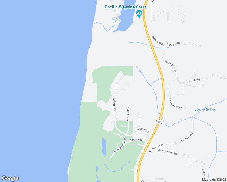 map of restaurants, bars, coffee shops, grocery stores, and more near 44470 Sahhali Drive in Neskowin