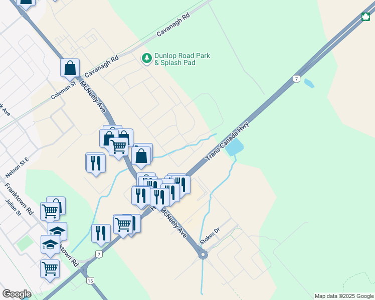 map of restaurants, bars, coffee shops, grocery stores, and more near in Carleton Place