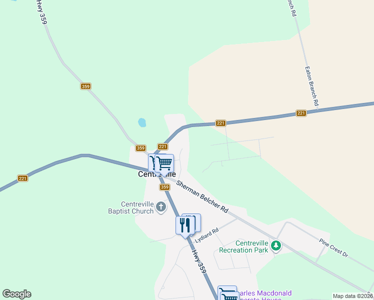 map of restaurants, bars, coffee shops, grocery stores, and more near 1112 Morse Lane in Centreville