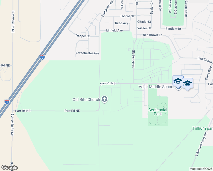 map of restaurants, bars, coffee shops, grocery stores, and more near 8757 Parr Road Northeast in Gervais