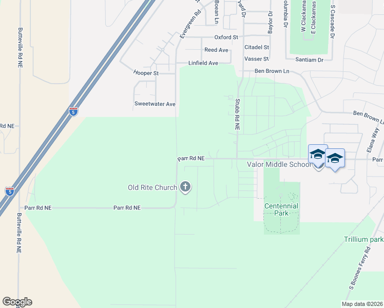 map of restaurants, bars, coffee shops, grocery stores, and more near 8757 Parr Road Northeast in Gervais