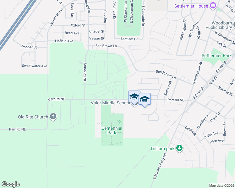 map of restaurants, bars, coffee shops, grocery stores, and more near 862 Sifuentez Court in Woodburn