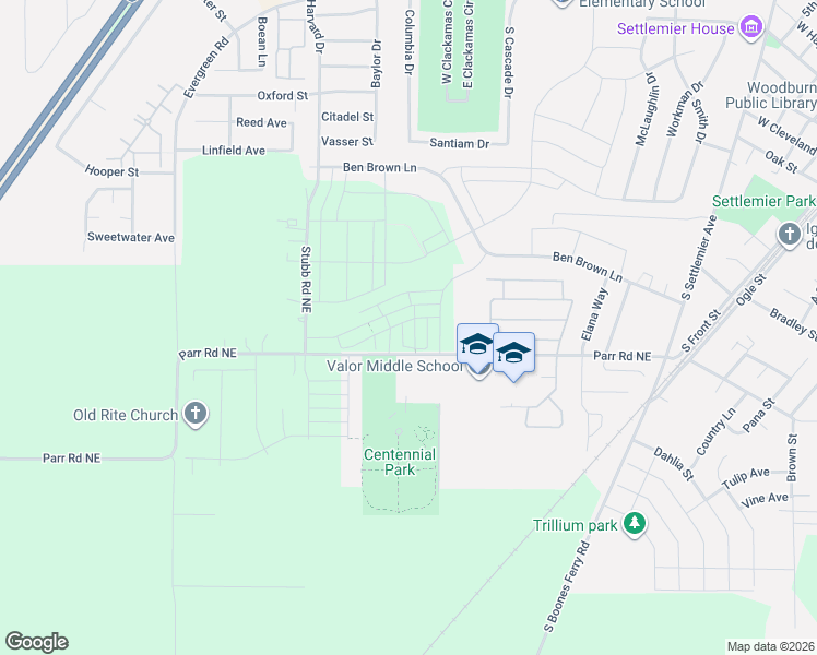 map of restaurants, bars, coffee shops, grocery stores, and more near 833 Sifuentez Court in Woodburn