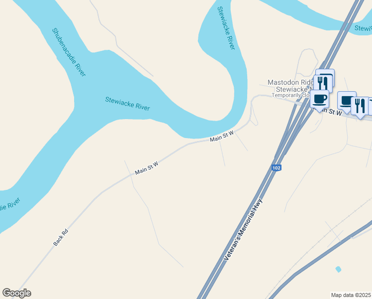 map of restaurants, bars, coffee shops, grocery stores, and more near 332 Main Street West in Stewiacke