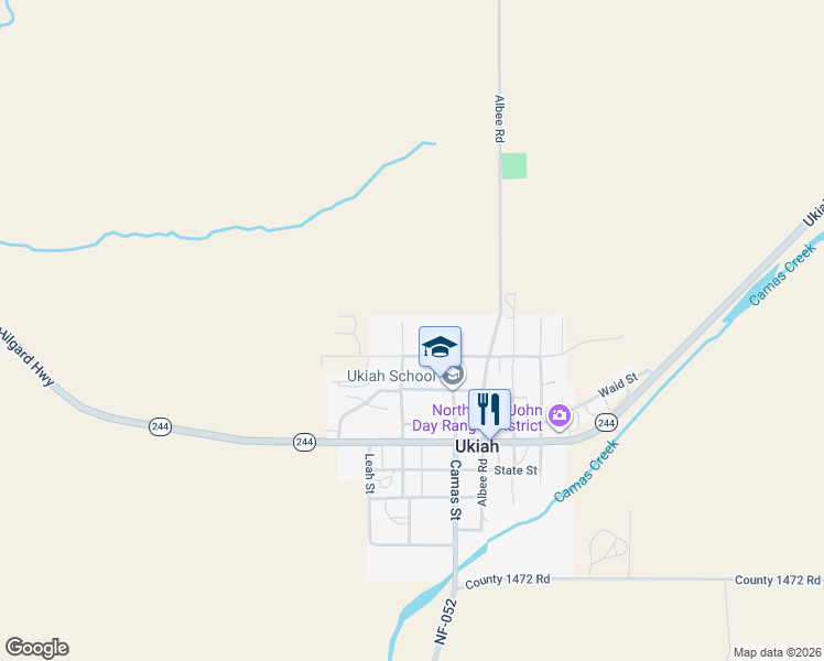 map of restaurants, bars, coffee shops, grocery stores, and more near 404 Pendleton Avenue in Ukiah