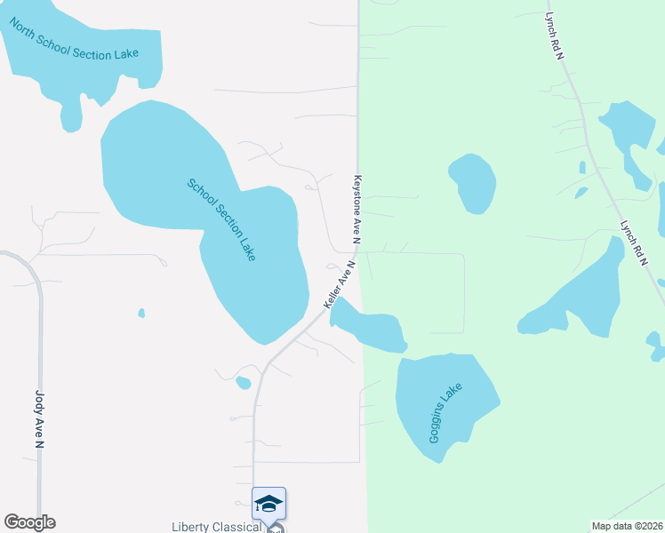 map of restaurants, bars, coffee shops, grocery stores, and more near 13007 Keystone Avenue North in Hugo
