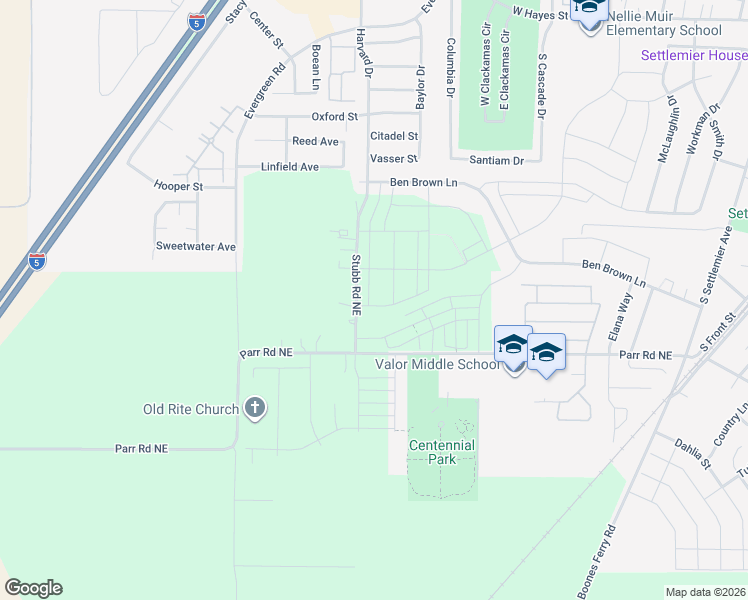 map of restaurants, bars, coffee shops, grocery stores, and more near 14900-15198 Stubb Rd NE in Gervais
