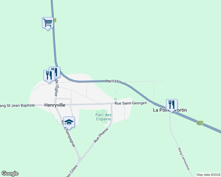 map of restaurants, bars, coffee shops, grocery stores, and more near in 