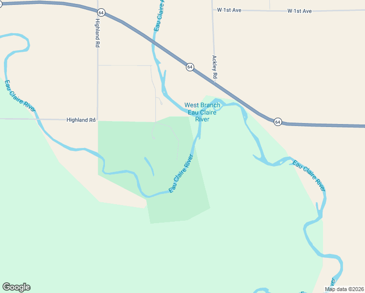 map of restaurants, bars, coffee shops, grocery stores, and more near W11678 Wisconsin 64 in Antigo