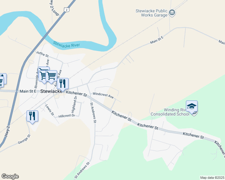 map of restaurants, bars, coffee shops, grocery stores, and more near 56 Ruby's Way in Stewiacke