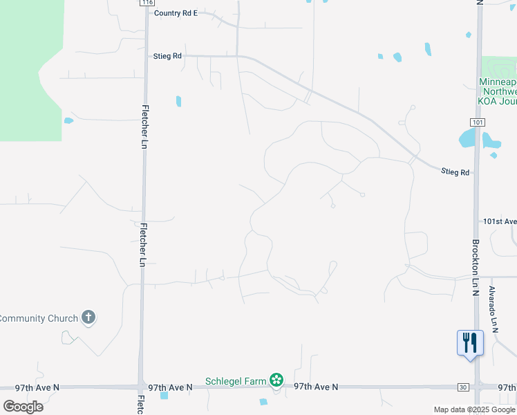 map of restaurants, bars, coffee shops, grocery stores, and more near 19701 Hunter's Ridge in Rogers