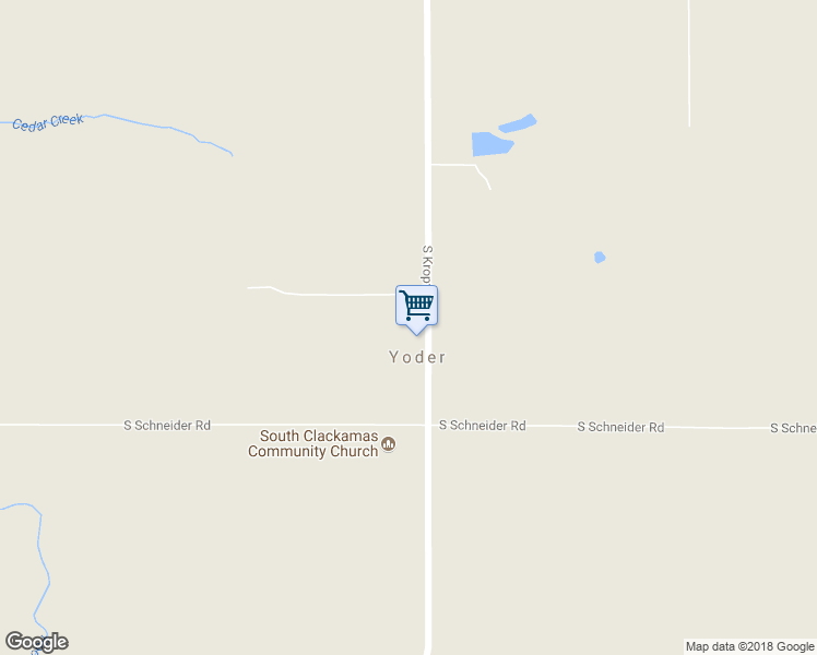 map of restaurants, bars, coffee shops, grocery stores, and more near 32305 South Kropf Road in Canby