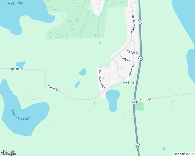 map of restaurants, bars, coffee shops, grocery stores, and more near 2311 Buffalo Run Road in Buffalo