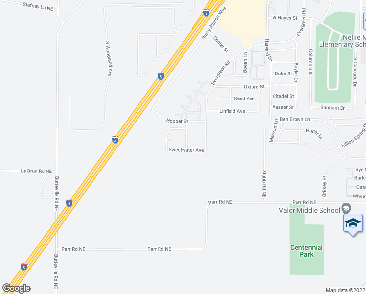 map of restaurants, bars, coffee shops, grocery stores, and more near 599 Paradise Street in Woodburn