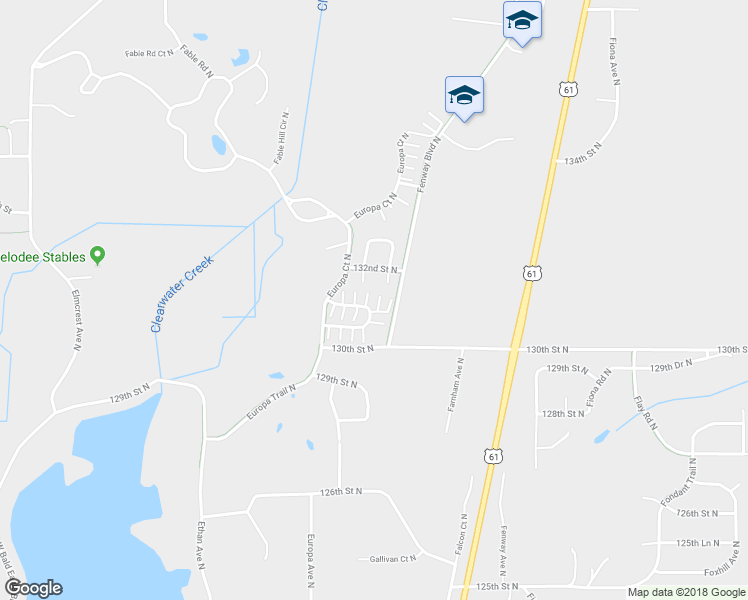 map of restaurants, bars, coffee shops, grocery stores, and more near 13067 Europa Trail Way North in Hugo