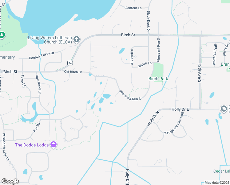 map of restaurants, bars, coffee shops, grocery stores, and more near 6426 Black Berry Court in Hugo
