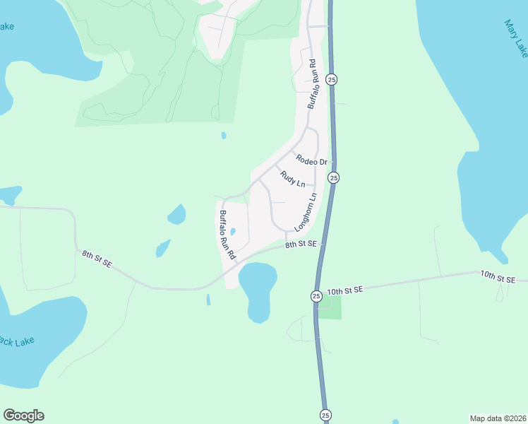 map of restaurants, bars, coffee shops, grocery stores, and more near 2306 Bronco Lane in Buffalo
