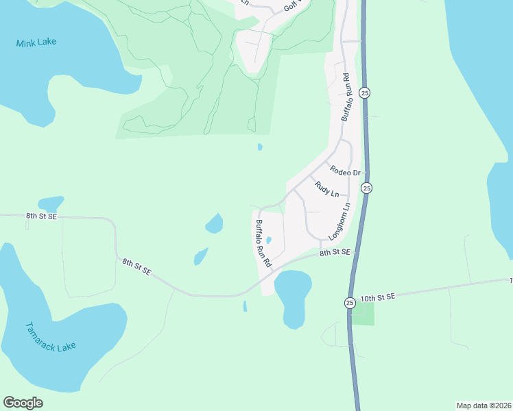 map of restaurants, bars, coffee shops, grocery stores, and more near 2219 Buffalo Run Road in Buffalo