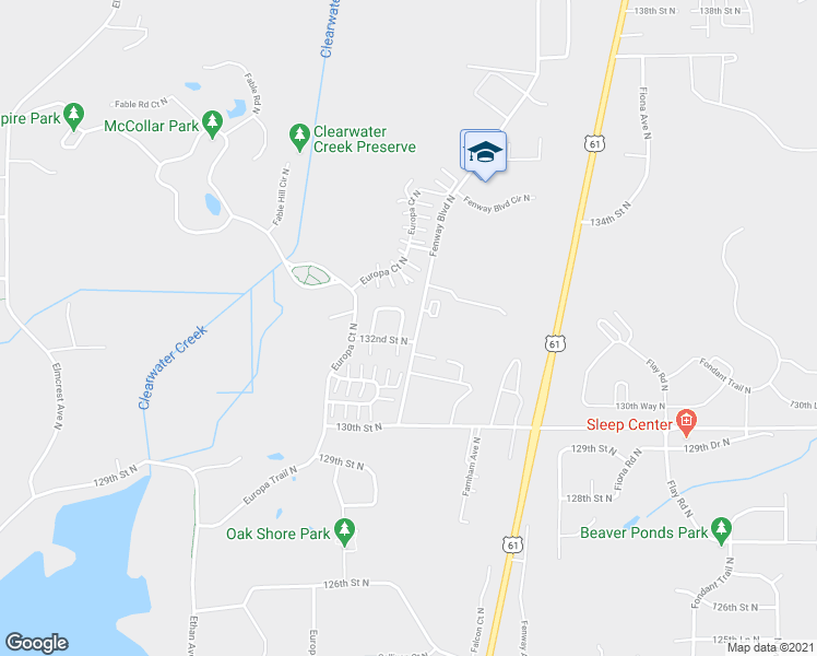 map of restaurants, bars, coffee shops, grocery stores, and more near 4972 132nd Way North in Hugo