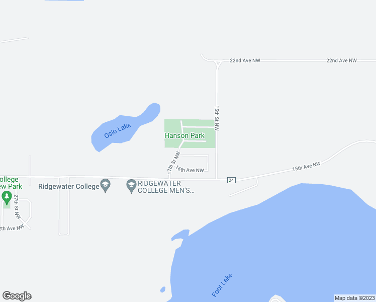 map of restaurants, bars, coffee shops, grocery stores, and more near 1612 17th Avenue Northwest in Willmar