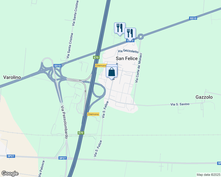 map of restaurants, bars, coffee shops, grocery stores, and more near 17 Via San Felice in San Felice