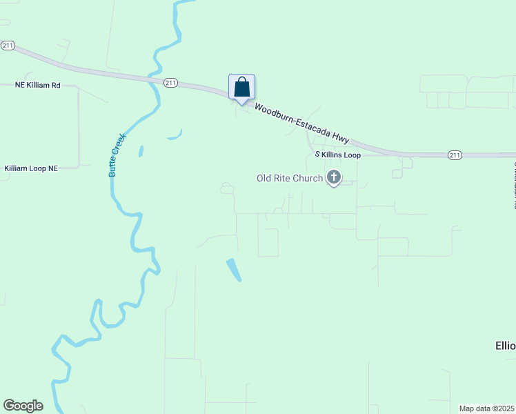 map of restaurants, bars, coffee shops, grocery stores, and more near 4593 South Timber Trail Drive in Woodburn