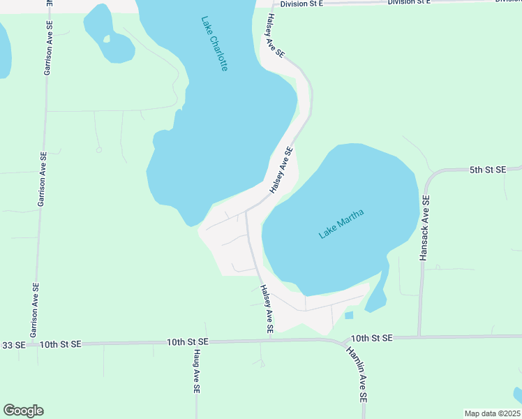 map of restaurants, bars, coffee shops, grocery stores, and more near 594 Halsey Avenue Southeast in Buffalo