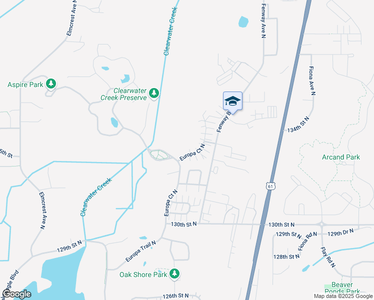 map of restaurants, bars, coffee shops, grocery stores, and more near 13358 Europa Court North in Hugo