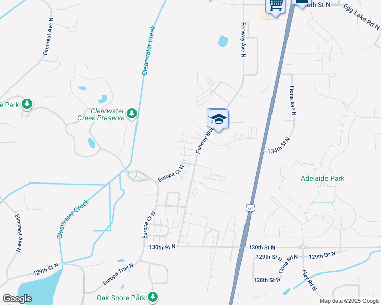 map of restaurants, bars, coffee shops, grocery stores, and more near 13425 Europa Court North in Hugo