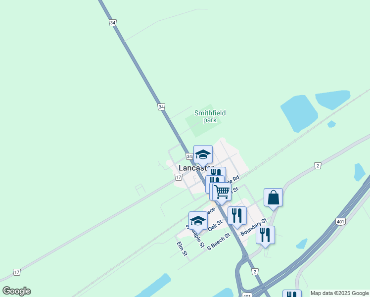 map of restaurants, bars, coffee shops, grocery stores, and more near 5 Macdonald Street in Lancaster