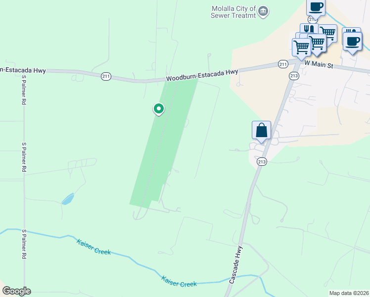 map of restaurants, bars, coffee shops, grocery stores, and more near 31800 South Goodtime Road in Molalla